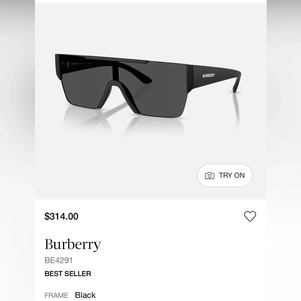 Burberry Sunglasses Black BE4291 Glasses Frames - Picture 2 of 11